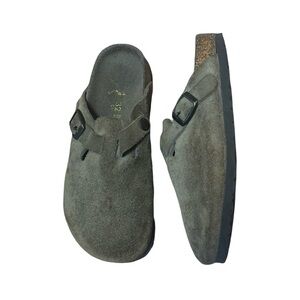 BIRKENSTOCK BOSTON KIDS SUEDE MULES